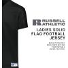 Russell Athletic Solid Flag Premium Mesh Football Jersey for Women – for Team and Personal Use(Black)