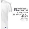 Russell Athletic Solid Flag Premium Mesh Football Jersey for Women – for Team and Personal Use(White)