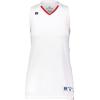 Russell Athletic Women’s Ladies Legacy Basketball Jersey(White/True Red)