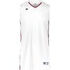 Russell Athletic Men’s Legacy Basketball Jersey(White/Cardinal)