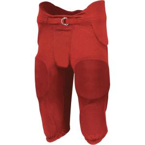 Mens Russell Athletic Mens Integrated 7-Piece Pad Football Pant – Premium Padded Football Pants for Adults(True Red)