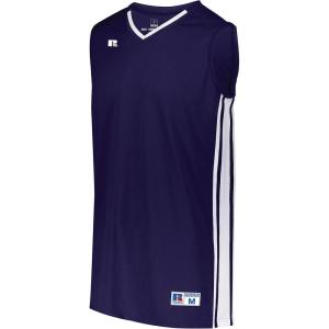 Russell Athletic Boy’s Youth Legacy Basketball Jersey(Purple/White)