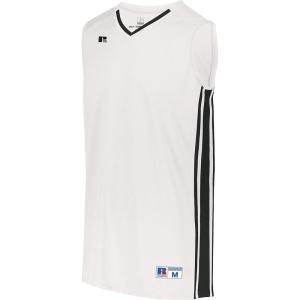 Russell Athletic Boy’s Youth Legacy Basketball Jersey(White/Black)