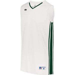 Russell Athletic Boy’s Youth Legacy Basketball Jersey(White/Dark Green)