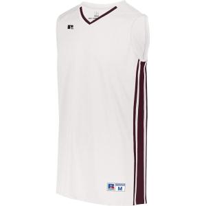 Russell Athletic Boy’s Youth Legacy Basketball Jersey(White/Maroon)