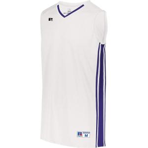 Russell Athletic Boy’s Youth Legacy Basketball Jersey(White/Purple)