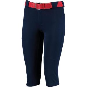 Russell Athletic Girls Knicker Softball Pants – Belted with Back Pockets Low Rise Style for Comfort on The Field(Navy)