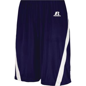 Russell Athletic Men’s Athletic Cut Basketball Shorts(Purple/White)