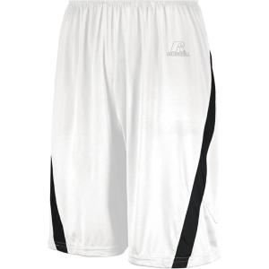 Russell Athletic Men’s Athletic Cut Basketball Shorts(White/Black)