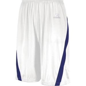 Russell Athletic Men’s Athletic Cut Basketball Shorts(White/Royal)