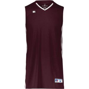 Russell Athletic Men’s Legacy Basketball Jersey(Maroon/White)