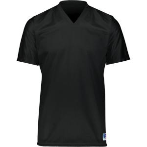 Russell Athletic Solid Flag Lightweight Football Jersey for Men, Ideal for Game Day and Training(Black)