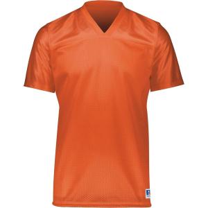 Russell Athletic Solid Flag Lightweight Football Jersey for Men, Ideal for Game Day and Training(Burnt Orange)