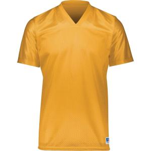 Russell Athletic Solid Flag Lightweight Football Jersey for Men, Ideal for Game Day and Training(Gold)