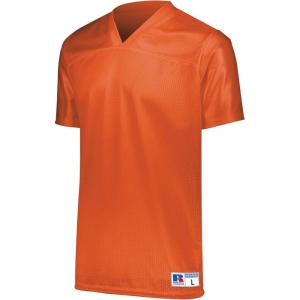 Russell Athletic Solid Flag Premium Mesh Football Jersey for Women – for Team and Personal Use(Burnt Orange)
