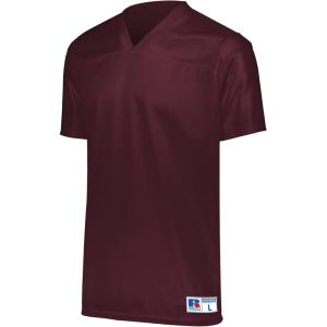 Russell Athletic Solid Flag Premium Mesh Football Jersey for Women – for Team and Personal Use(Maroon)