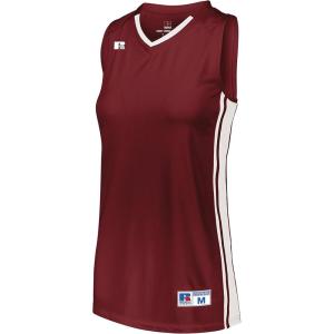 Russell Athletic Women’s Ladies Legacy Basketball Jersey(Cardinal/White)