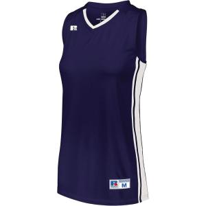 Russell Athletic Women’s Ladies Legacy Basketball Jersey(Purple/White)