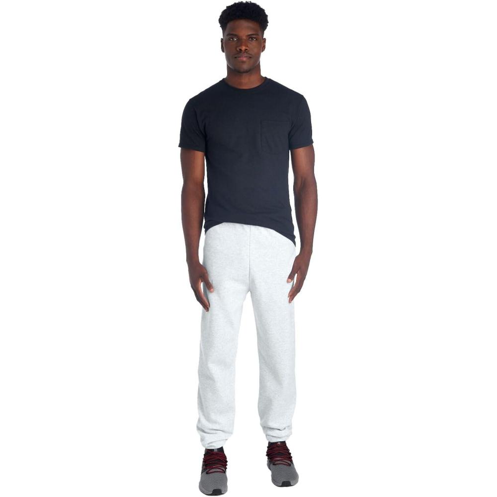imageJerzees Mens NuBlend Fleece Joggers with Pockets Relaxed Fit Cotton BlendAsh