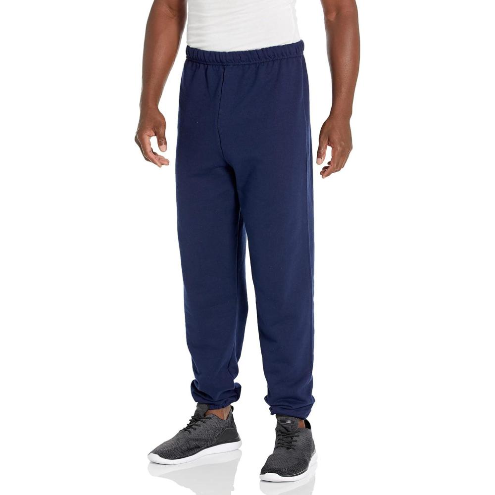 imageJerzees Mens NuBlend Fleece Joggers with Pockets Relaxed Fit Cotton BlendNavy