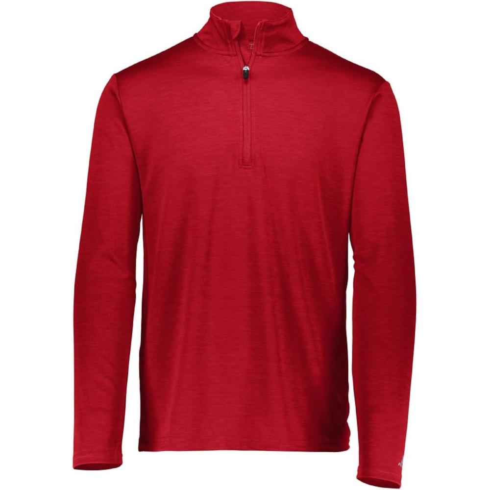 imageRussell Athletic Dripower Lightweight 14 Zip Pullover OuterwearTrue Red