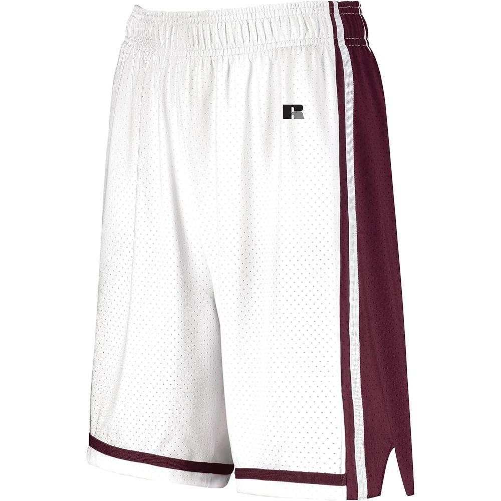 imageRussell Athletic Womens Ladies Legacy Basketball ShortsWhiteMaroon