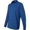 Jerzees Men’s Long Sleeve Polo Shirts, Cotton Blend, Two Button Closure, Regular Fit, Sizes S-2x(Royal)