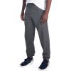 Jerzees Mens NuBlend Fleece Joggers with Pockets, Relaxed Fit, Cotton Blend(Black Heather)