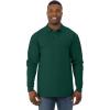 Jerzees Men’s Long Sleeve Polo Shirts, Cotton Blend, Two Button Closure, Regular Fit, Sizes S-2x(Forest Green)