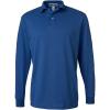 Jerzees Men’s Long Sleeve Polo Shirts, Cotton Blend, Two Button Closure, Regular Fit, Sizes S-2x(Royal)