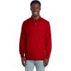 Jerzees Men’s Long Sleeve Polo Shirts, Cotton Blend, Two Button Closure, Regular Fit, Sizes S-2x(True Red – Dri-power)