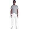 Jerzees Mens NuBlend Fleece Joggers with Pockets, Relaxed Fit, Cotton Blend(White)