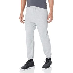 Jerzees Mens NuBlend Fleece Joggers with Pockets, Relaxed Fit, Cotton Blend(Heather Grey)