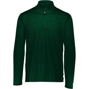 Russell Athletic Dri-power Lightweight 1/4 Zip Pullover Outerwear(Dark Green)