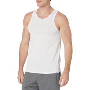 Russell Athletic Mens Dri-Power Cotton Blend Tees & Tanks, Moisture Wicking, Odor Protection, UPF 30+, Sizes S-4x(White)
