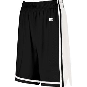 Russell Athletic Women’s Ladies Legacy Basketball Shorts(Black/White)