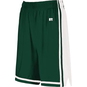 Russell Athletic Women’s Ladies Legacy Basketball Shorts(Dark Green/White)