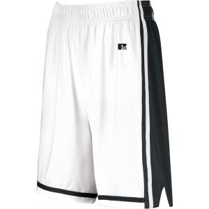 Russell Athletic Women’s Ladies Legacy Basketball Shorts(White/Black)