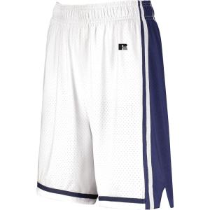 Russell Athletic Women’s Ladies Legacy Basketball Shorts(White/Navy)
