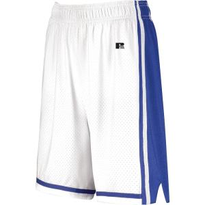 Russell Athletic Women’s Ladies Legacy Basketball Shorts(White/Royal)