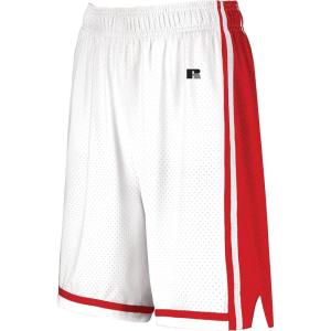 Russell Athletic Women’s Ladies Legacy Basketball Shorts(White/True Red)