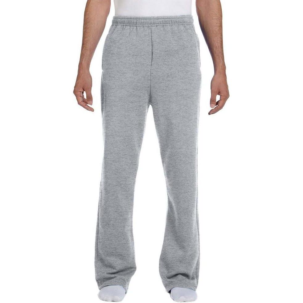 imageJerzees Mens NuBlend Fleece Open Bottom Sweatpants with Pockets Relaxed Fit Cotton BlendOxford
