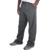 Jerzees Men’s NuBlend Fleece Open Bottom Sweatpants with Pockets, Relaxed Fit, Cotton Blend(Black Heather)