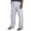 Jerzees Men’s NuBlend Fleece Open Bottom Sweatpants with Pockets, Relaxed Fit, Cotton Blend(Heather Grey)