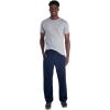 Jerzees Men’s NuBlend Fleece Open Bottom Sweatpants with Pockets, Relaxed Fit, Cotton Blend(Navy)