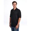 Jerzees Men’s Short Sleeve Polo Shirts, Cotton Blend, Two Button Closure, Regular Fit, Sizes S-5x(Black – Spotshield)