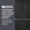 Russell Athletic Legend Tech Fleece Hoodie – Warm, Breathable Cage Jacket with Pocket – Outdoor & Everyday Comfort!(Black)