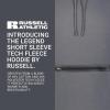 Russell Athletic Legend Tech Fleece Hoodie – Warm, Breathable Cage Jacket with Pocket – Outdoor & Everyday Comfort!(Stealth)