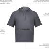 Russell Athletic Legend Tech Fleece Hoodie – Warm, Breathable Cage Jacket with Pocket – Outdoor & Everyday Comfort!(Stealth)
