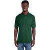 Jerzees Men’s Short Sleeve Polo Shirts, Cotton Blend, Two Button Closure, Regular Fit, Sizes S-5x(Forest Green – Spotshield)